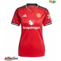 Camiseta Manchester United Patrick Dorgu #13 Primera Equipación para mujer 2025-26 manga corta